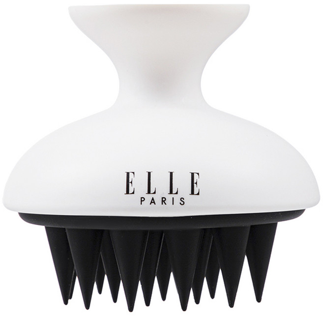 ELLE PARIS 프리미엄 두피 마사지 샴푸 브러쉬, 1개, 화이트