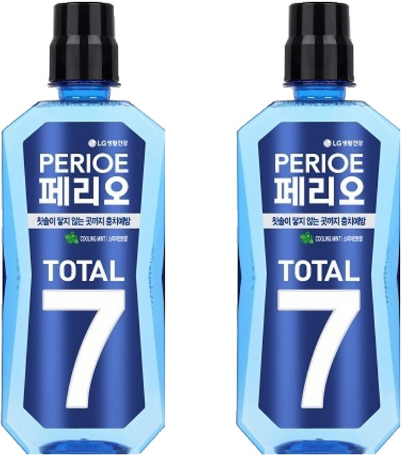페리오 토탈7 가글 오리지날 쿨링민트, 760ml, 2개