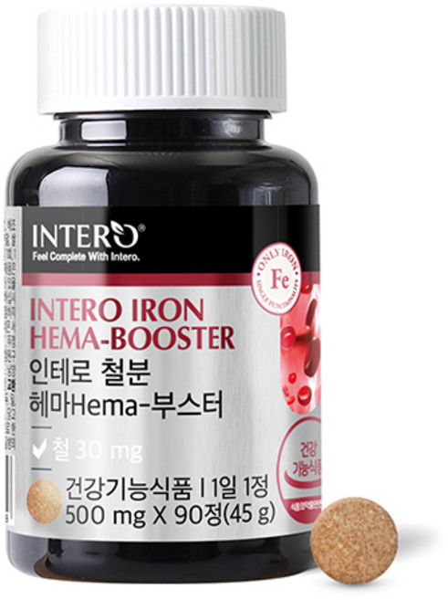 인테로 철분 헤마 부스터 45g, 90정, 1개