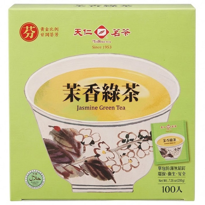 天仁茗茶 茉香綠茶, 2g, 100包, 1盒