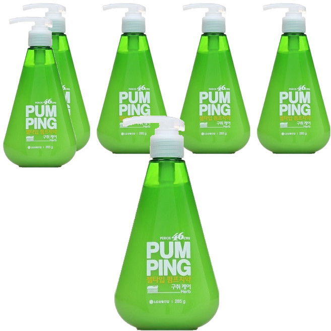 페리오 46cm 펌핑 젤타입 펌프치약 구취케어, 285g, 6개