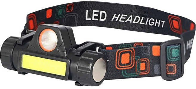 Kinyo 無段式調光超輕量頭燈 3W LED-705, 1個, 黑色