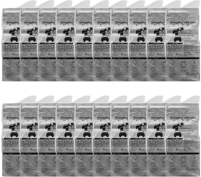 실케어 휴대용 비상용 소변봉투, 20개