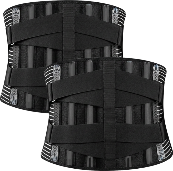 XA 彈力牽引雙重加壓鋼板護腰, 2件