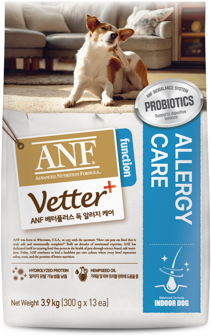ANF 베터플러스 독 기능성 사료, 피부/피모+알러지, 3.9kg, 1개