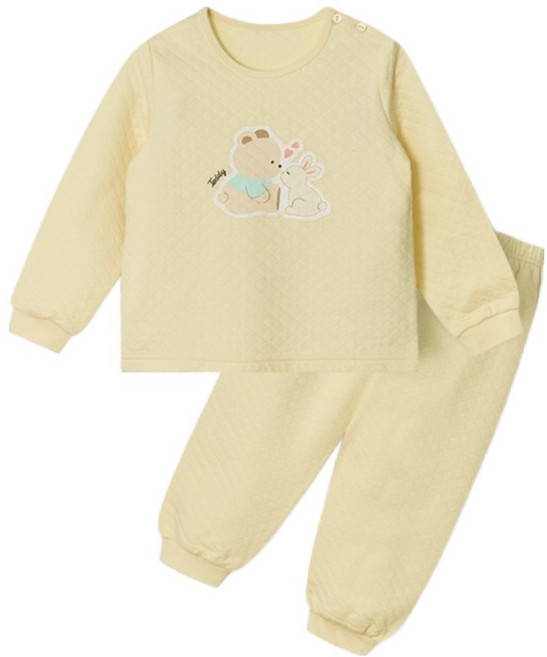 유니프랜드 스윗 프랜즈 삼중지 보온 면 9부 상하 내의 세트