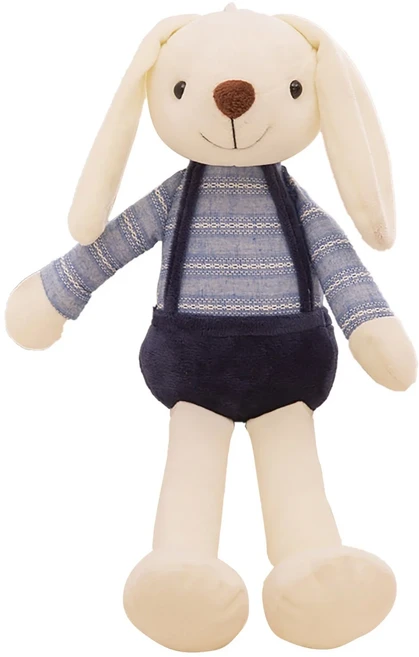nature times 可愛兔子絨毛娃娃, 70cm, 深藍色, 1個