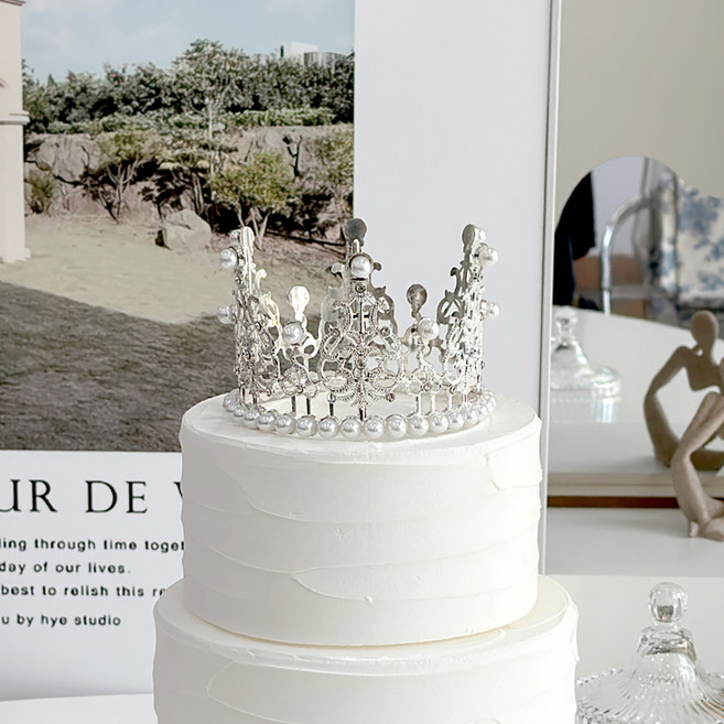 마메 케이크 원형 토퍼 티아라, 혼합색상, 1개