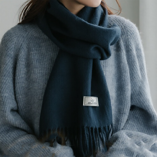 MASCLUB 保暖圍巾 單色款 100%壓克力 防羊毛材質 柔軟溫暖