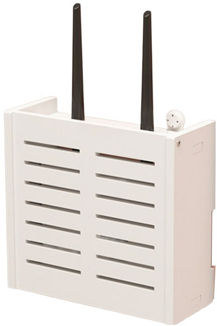 로커스 공유기 셋톱박스 와이파이 멀티탭 정리함 type1 S, 화이트, 1개