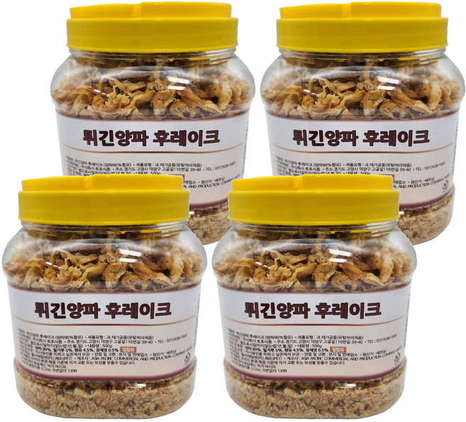 튀긴양파 후레이크, 500g, 4개