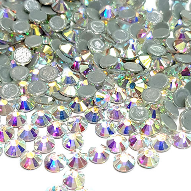 MC컷 핫픽스 큐빅 크리스탈 네일스톤 AB ss10 2.6~2.9mm, 혼합색상, 2880개