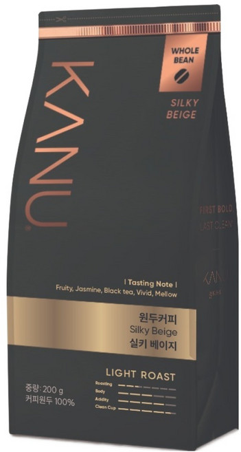 KANU Silky Beige咖啡豆, 未研磨, 200g, 1個