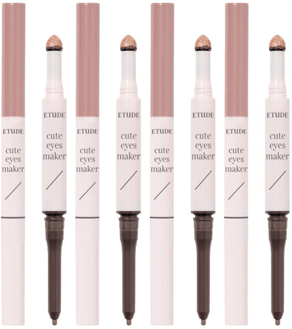 에뛰드 애교살 메이커 라이너 0.1g + 글리터 0.5g 세트, 피치 누드, 4개
