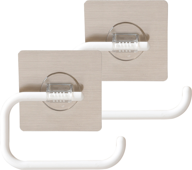 hillo 다용도 접착 화장실 휴지 걸이, 혼합색상, 2개