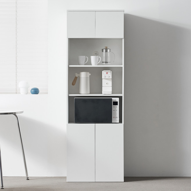 도모 오르딘 주방 키큰 오픈수납장 600 방문설치, 화이트