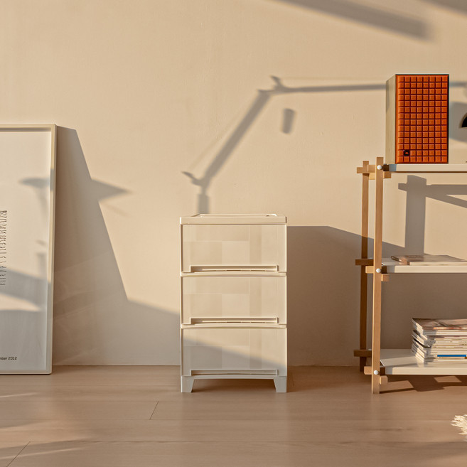 아임홈리빙 베이직 서랍장, 화이트, 3개