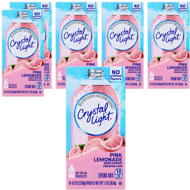 크리스탈라이트 핑크레몬에이드 분말, 3.68g, 10개입, 6개