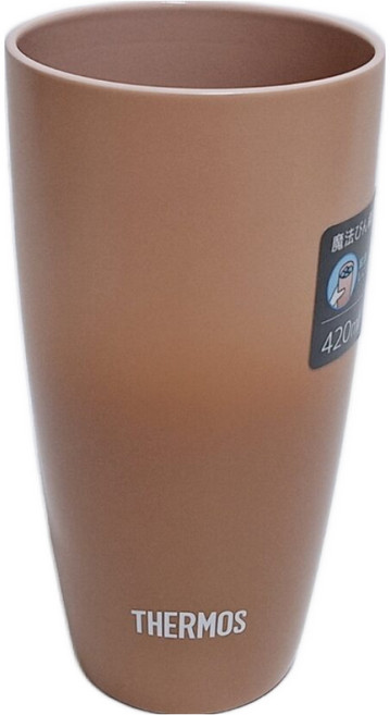 THERMOS 膳魔師 不鏽鋼陶瓷塗層真空保溫杯 JDM421-RBE, 玫瑰星空, 1個, 420ml