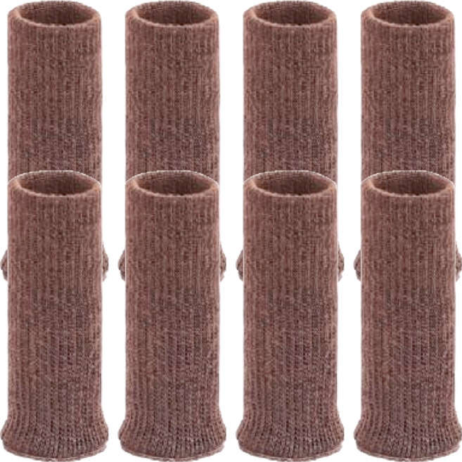 AXIS 艾克思 彈性加厚針織毛氈靜音防刮桌椅腳套 8個Set 咖啡色 適用於圓形/方形桌腳, 1組