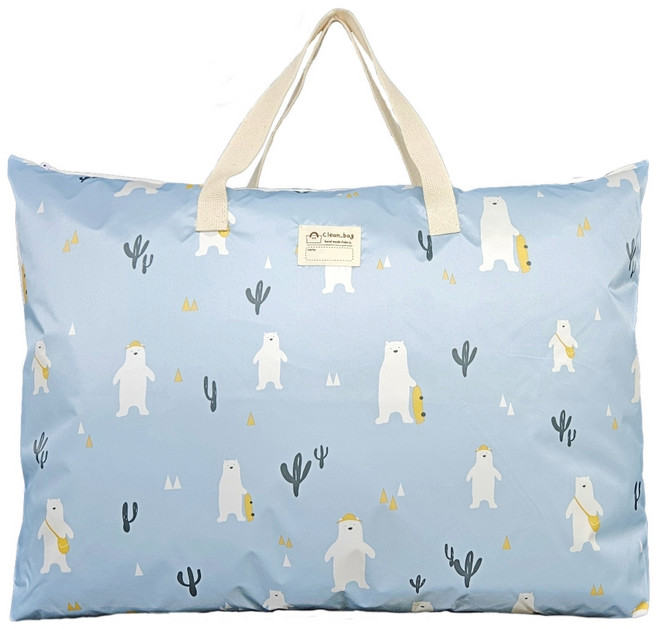 클린유니폼 방수 낮잠이불 가방, 4스카이 백곰