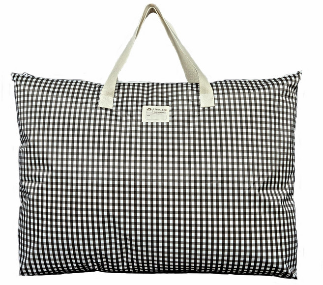 클린유니폼 방수 낮잠이불 가방, 15블랙 체크