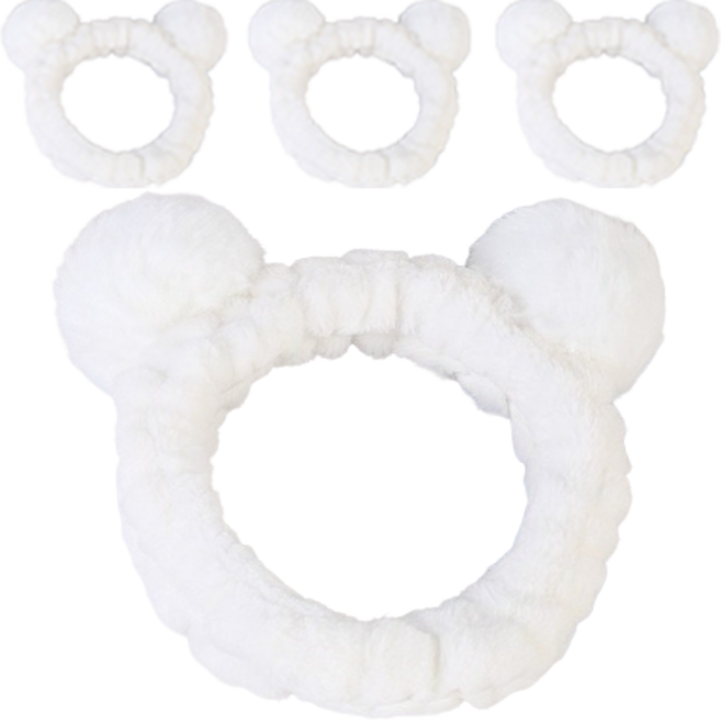 더자카 포인트팬더 헤어밴드, 화이트, 4개