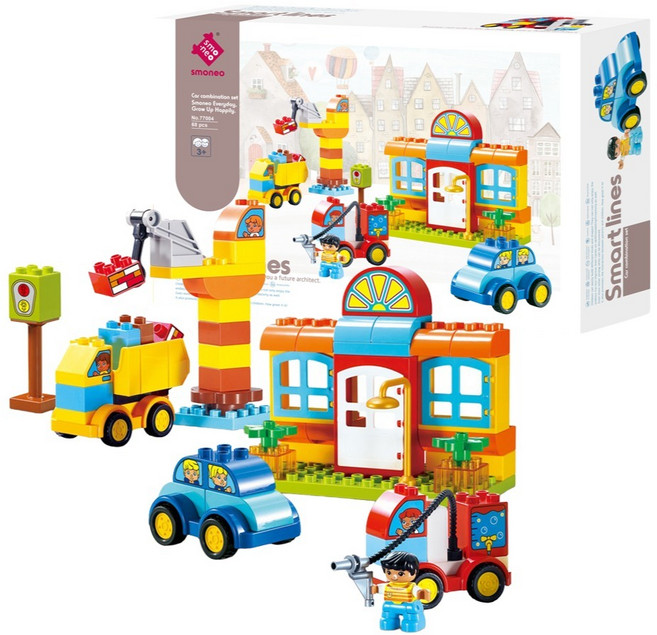 스모네오 블록놀이 77004 워킹라운지 68p, 혼합 색상, 1개