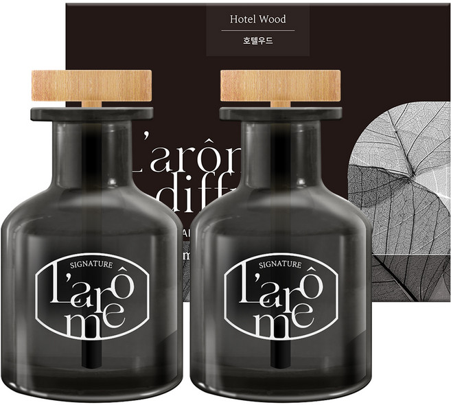 Larome 차량용 디퓨저 150ml, 호텔우드, 2개