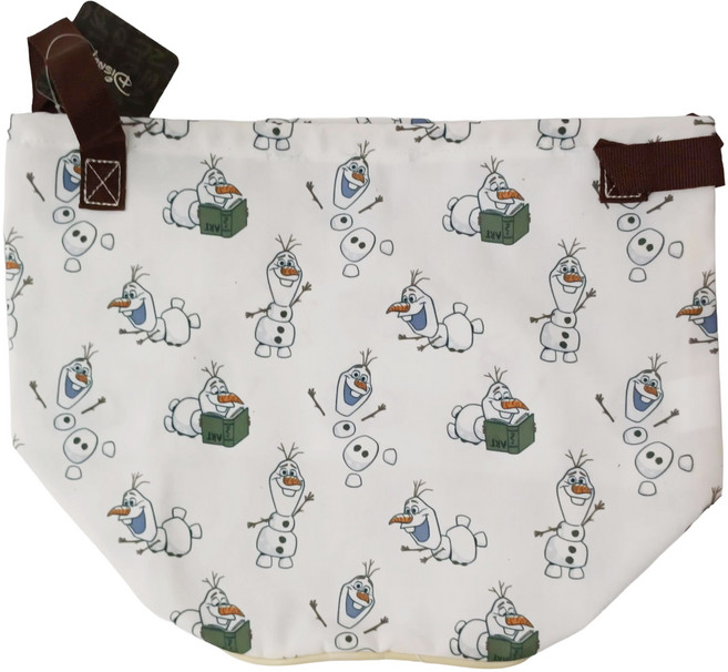 收納王妃 迪士尼收納系列 圓中款 收納筒, 歡樂雪寶 白色, 1個