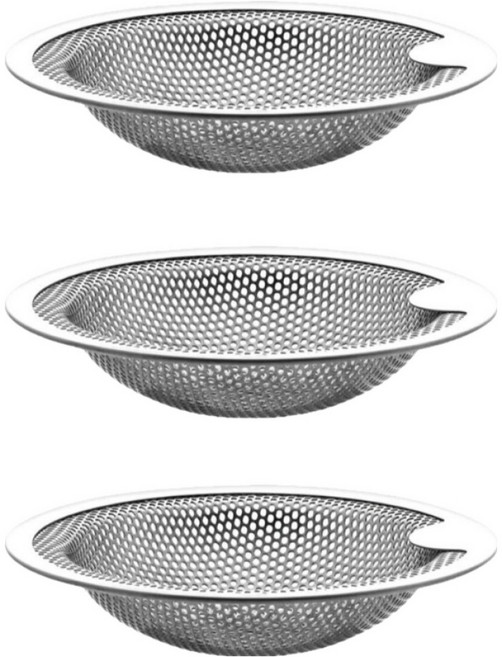 온트리 올스텐304 욕조 배수구캡 3p, 실버