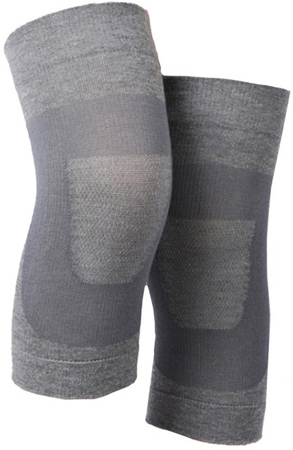 Kyhome 備長炭發熱保暖護膝 加絨加厚, 1組, 深灰色