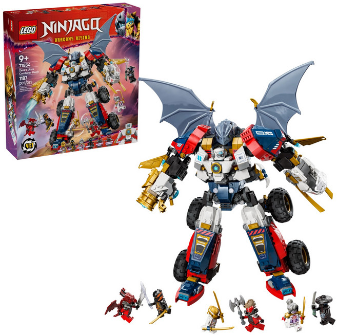 LEGO 71834 Ninjago 冰忍的終極合體機械人 3, 紅色 + 藍色 + 黑色, 1盒