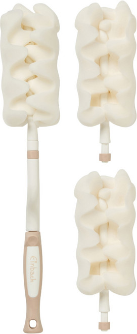 아인바흐 젖병세척솔 브러쉬 스폰지 + 리필 2p 세트, 베이지, 1세트