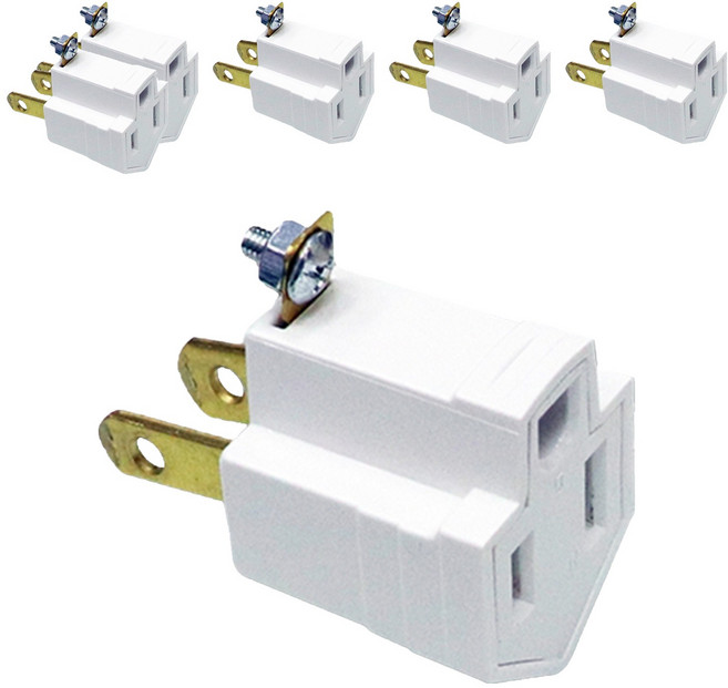 Kinyo 轉換插頭, 白色, 6個, 45mm