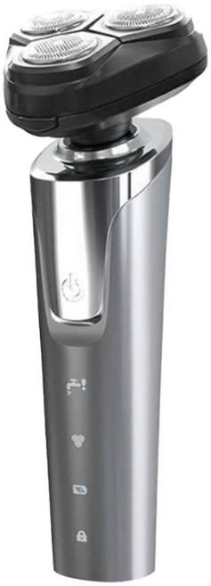 Cxin 宸欣 3合1多功能刮鬍刀組 CX-6902 薄刃刀片 時尚造型 鬍鬚刀/鼻毛刀/鬢角刀頭 USB充電兩用, 黑色 + 銀色 + 灰色