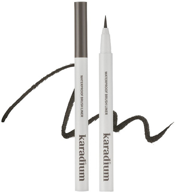 카라디움 워터프루프 브러쉬 아이라이너, 리얼 블랙, 1개