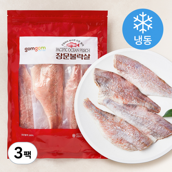 곰곰 냉동 장문볼락포, 800g, 3팩