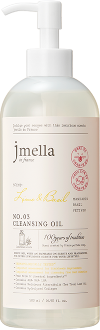 jmella in France Lime&Basil 檸檬羅勒卸妝油, 500ml, 1瓶