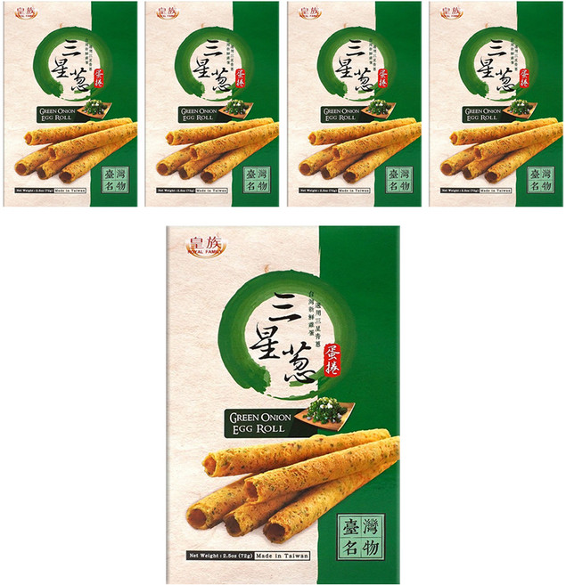 ROYAL FAMILY 皇族 三星蔥蛋捲, 72g, 5盒