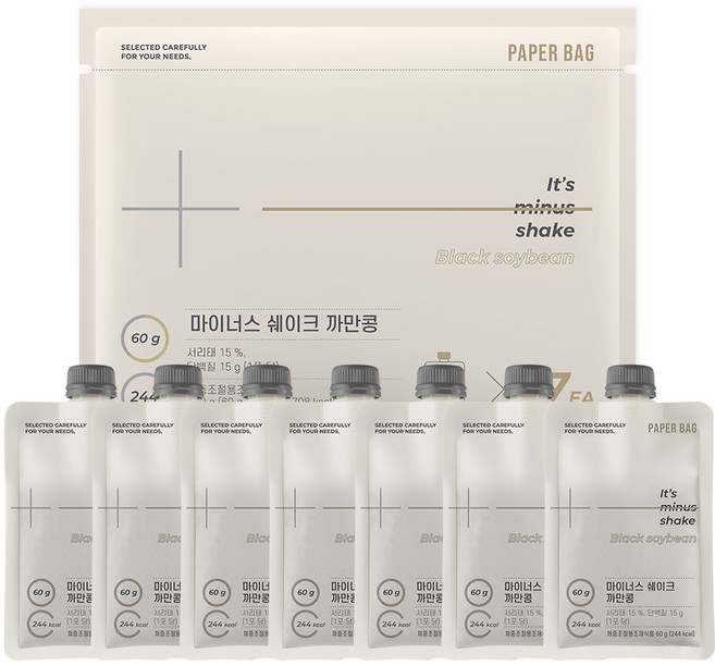 페이퍼백 까만콩 마이너스 쉐이크 7p, 1개, 420g