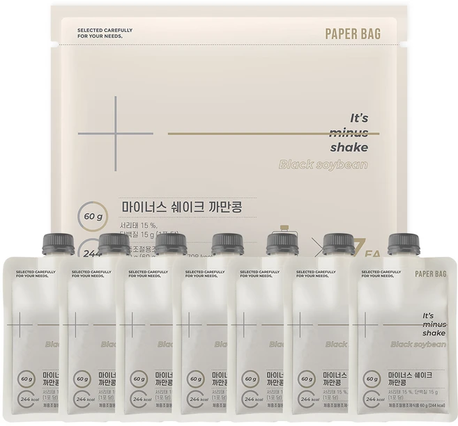 페이퍼백 까만콩 마이너스 쉐이크 7p, 1개, 420g - 쿠팡