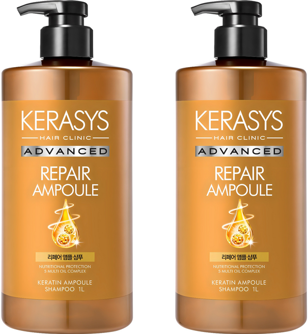 케라시스 어드밴스드 리페어 앰플 샴푸, 1L, 2개