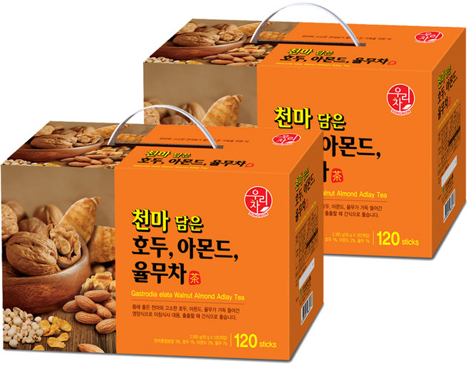 우리차 천마 담은 호두 아몬드 율무차, 18g, 120개입, 2개