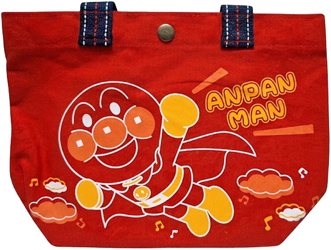 ANPANMAN 麵包超人 帆布提袋 飛吧麵包超人 大, 紅色