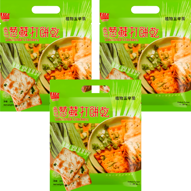 安堡 香蔥蘇打餅乾, 300g, 3袋