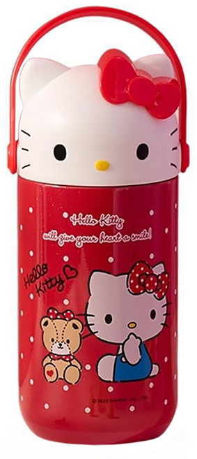 SHIERN-CHIU 廣億實業 HELLO KITTY 造型真空食物燜燒罐, 紅色, 500ml, 1個