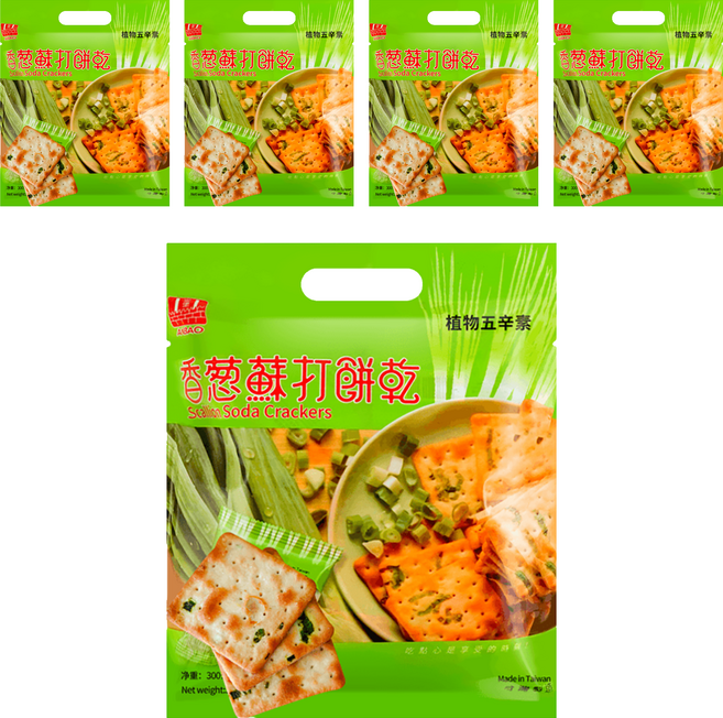 安堡 香蔥蘇打餅乾, 300g, 5袋