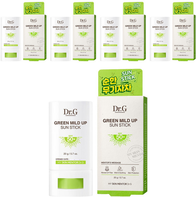 닥터지 그린 마일드 업 선스틱 SPF50+ PA++++, 20g, 5개