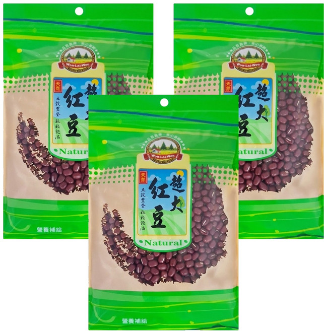 WON LAI WON 旺來旺 超大紅豆, 450g, 3包